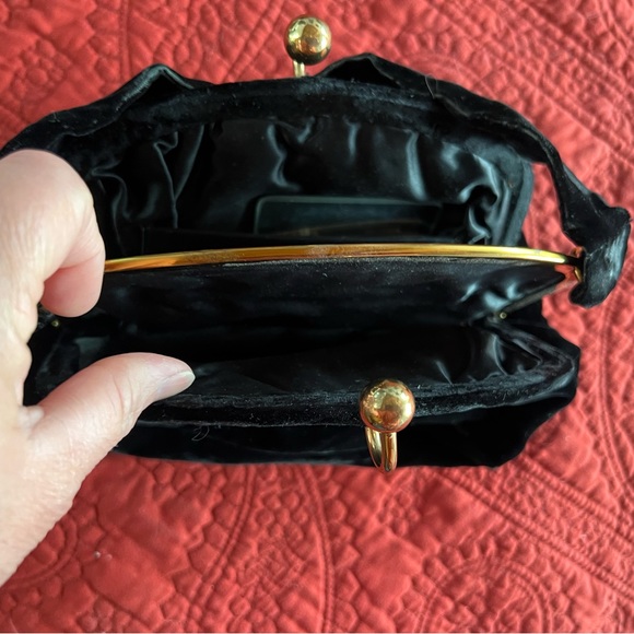Black Velvet Evening Bag - Picture 2 of 4